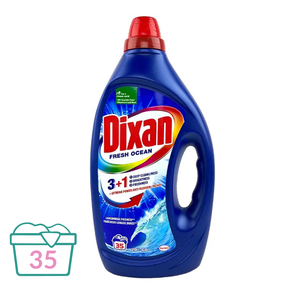 Dixan Fresh Ocean Vloeibaar Wasmiddel - 1.750 l (35 wasbeurten)