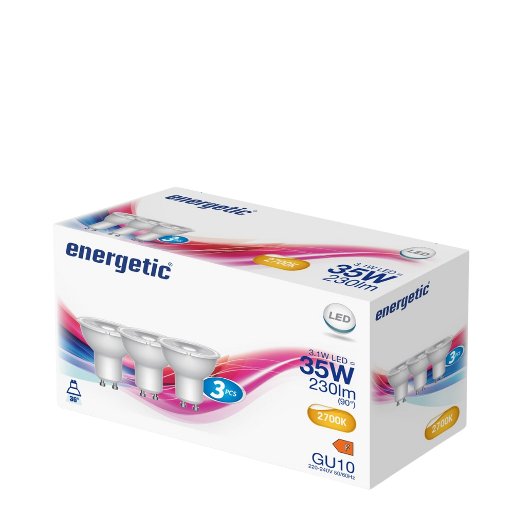 Energetic Led Bulb Lampen GU10 - 3 stuks