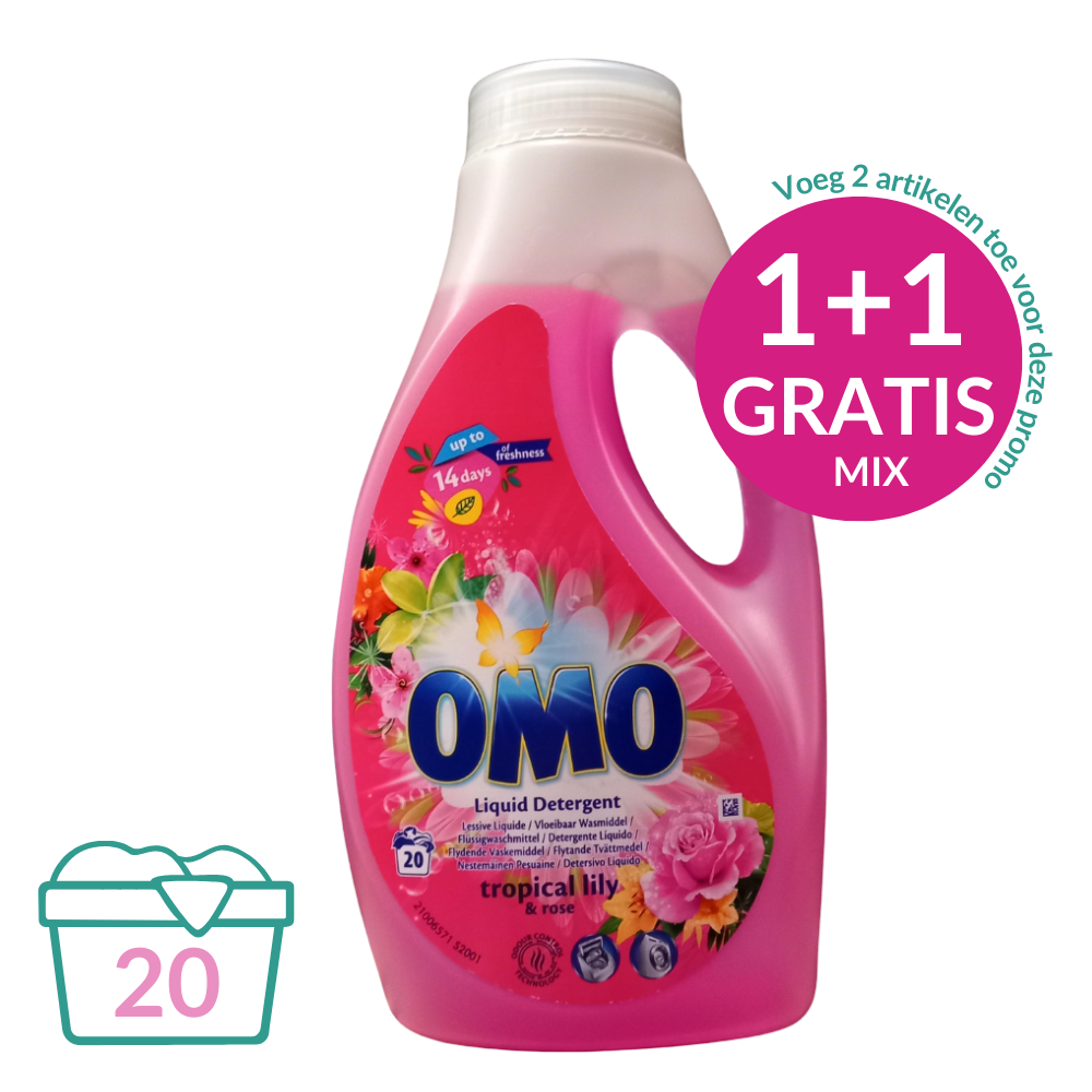 Omo Vloeibaar Wasmiddel Tropical - 1 L (20 wasbeurten)