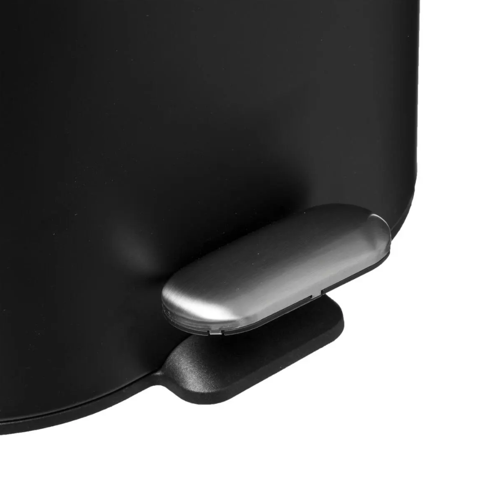 Vuilbak met Softclose Deksel Zwart - 6 L