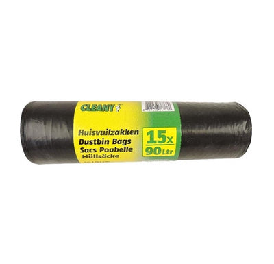 Vuilniszakken Zwart - 90 l - 15 stuks