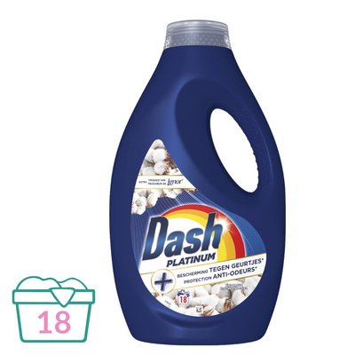 Dash Vloeibaar Wasmiddel Platinum Frisheid van Katoen - 810 ml (18 wasbeurten)