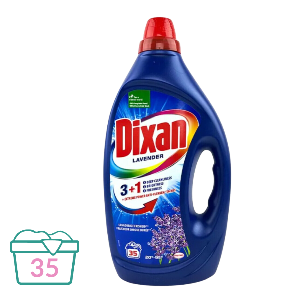 Dixan Lavendel Vloeibaar Wasmiddel - 1.750 l (35 wasbeurten)