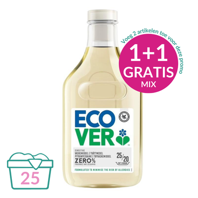 Ecover Zero% Vloeibaar Wasmiddel - 1 l (25 wasbeurten)