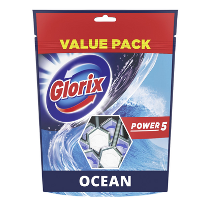 Glorix Power Clean Toiletblokjes Ocean - 5 stuks