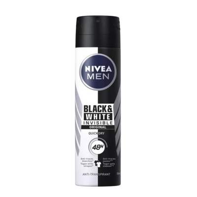 Nivea Men Deo Spray Invisible Black & White Original - 150 ml