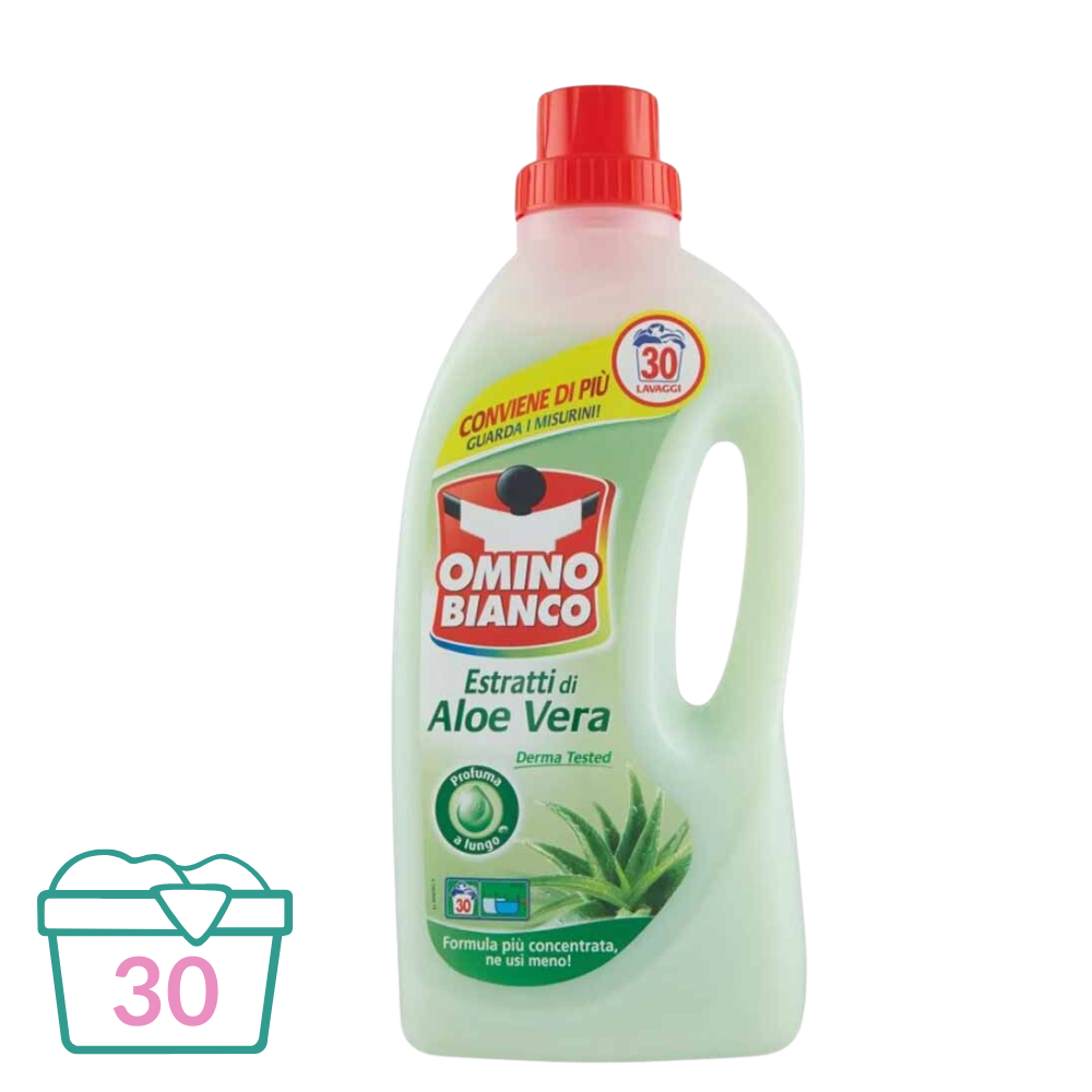 Omino Bianco Vloeibaar Wasmiddel Aloe Vera - 1.5 L (30 wasbeurten)