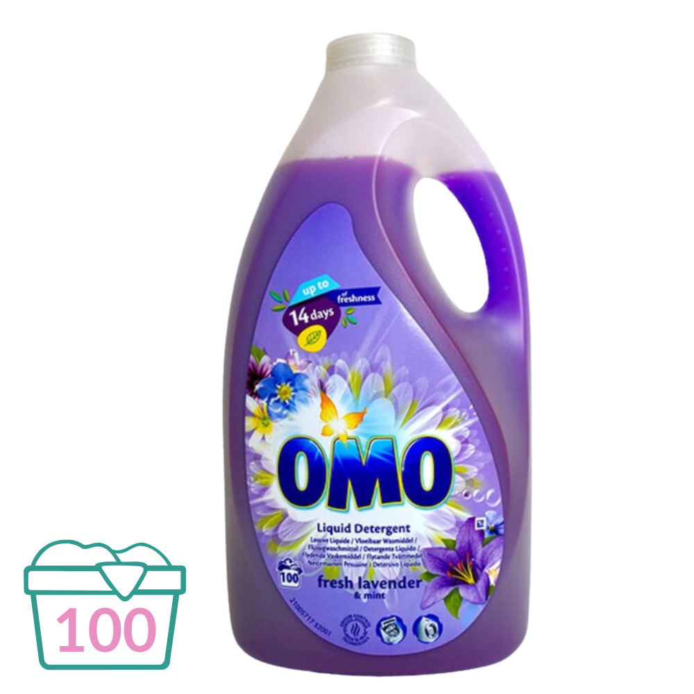 Omo Vloeibaar Wasmiddel Lavendel & Mint - 5 L (100 wasbeurten)