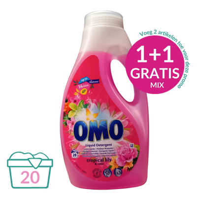 Omo Vloeibaar Wasmiddel Tropical - 1 L (20 wasbeurten)