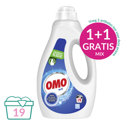 Omo Vloeibaar Wasmiddel White - 1 L (19 wasbeurten)