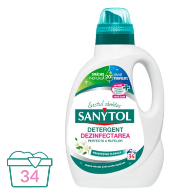 Sanytol Floral Hygiënisch Vloeibaar Wasmiddel - 1.7 l (34 wasbeurten)