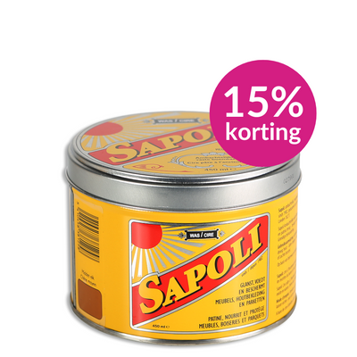 Sapoli Vaste Boenwas Midden Eik - 450 ml