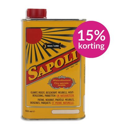 Sapoli Waterafstotende Was / boenwas - Wit - 500 ml