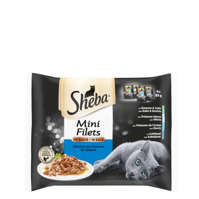 Sheba Minifilets Vis - 4 x 85g